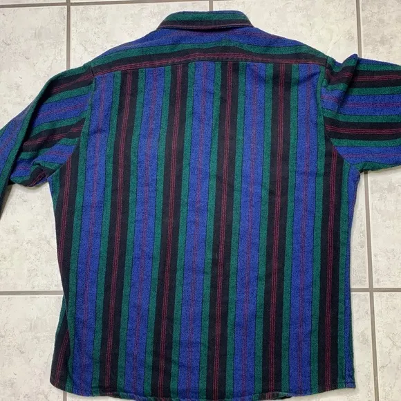 Vintage 80s 90s Thick Flannel Button Up‎ Shirt USA
