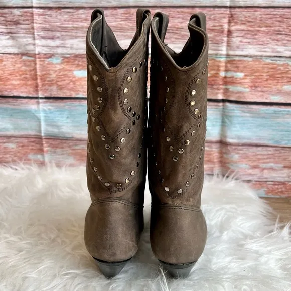 Vintage Acme Leather Western Cowboy Studded Boots
