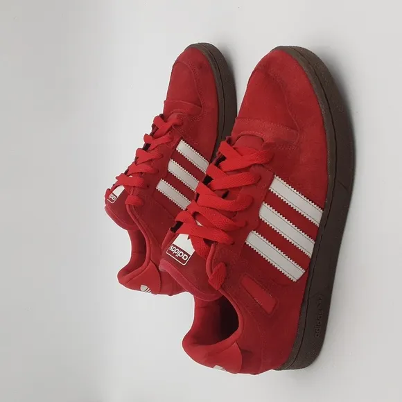 Vintage Adidas red suede leather sneakers men's 9.5 casual retro y2k grandpa