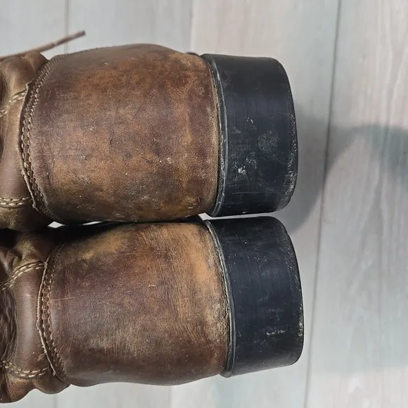 Vintage Ariat Men's 32525 Brown Lace Up Leather Boots Shoes Sz 7.5D