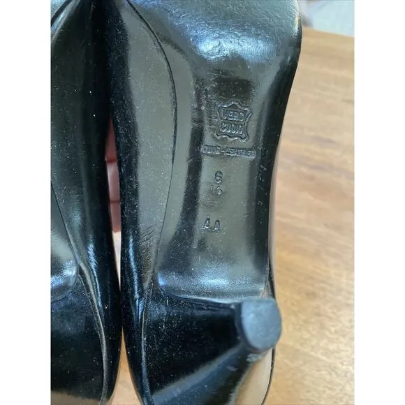 Vintage Bruno Magli shoes black leather pumps