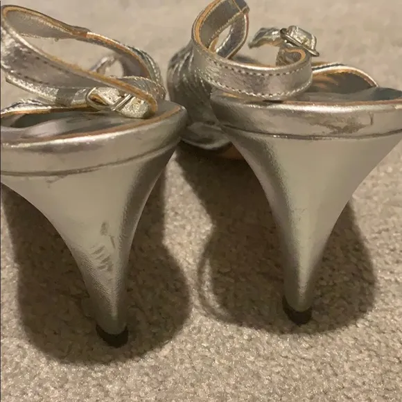 Vintage Charles Randall Silver low pumps size 8M