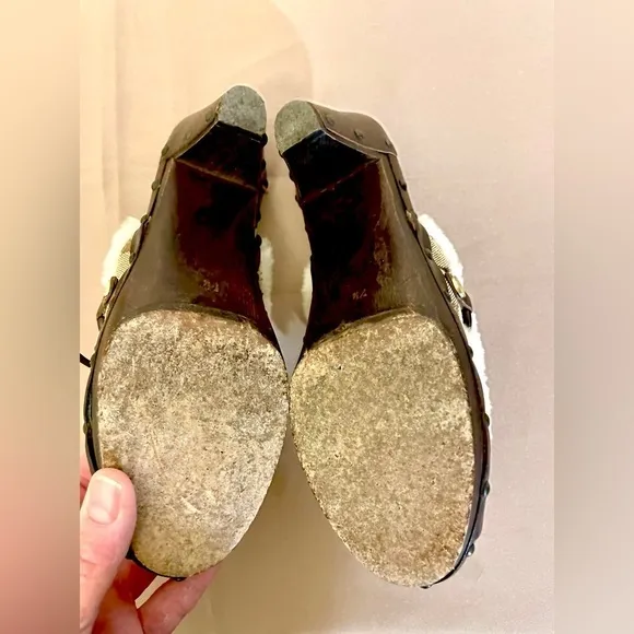 Vintage Coach Woman Brown Clogs Shoes in Sz 7