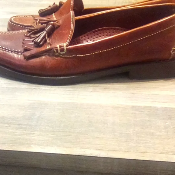 Vintage Cole Haan y2k County Slip On Genuine  Leather Tassels Man Shoes size 10