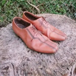 Vintage Dress Shoes/Genuine Leather Lace Up Flats
