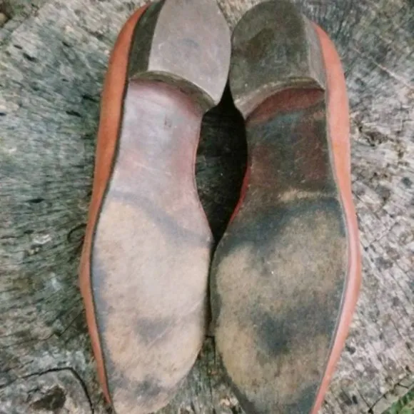 Vintage Dress Shoes/Genuine Leather Lace Up Flats
