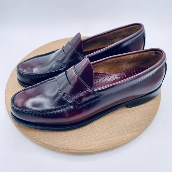Vintage G H Bass Weejuns Shoes Mens 11 Brown Leather Penny Loafers Levin