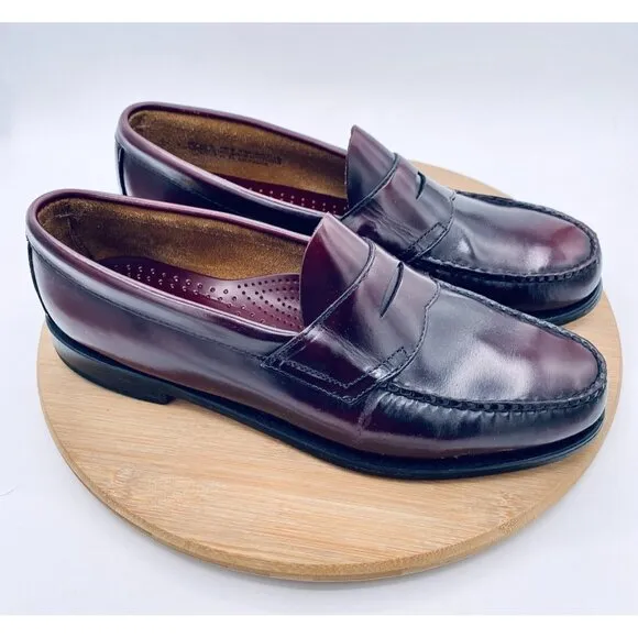 Vintage G H Bass Weejuns Shoes Mens 11 Brown Leather Penny Loafers Levin