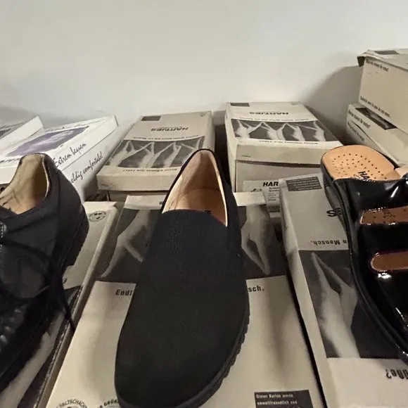 Vintage Hartjes‎ Mens Black Nubuck slip on shoes