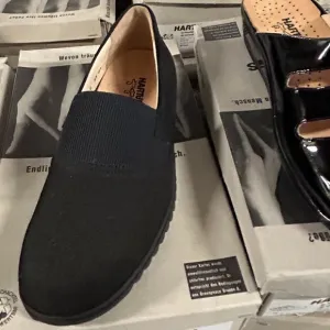 Vintage Hartjes‎ Mens Black Nubuck slip on shoes