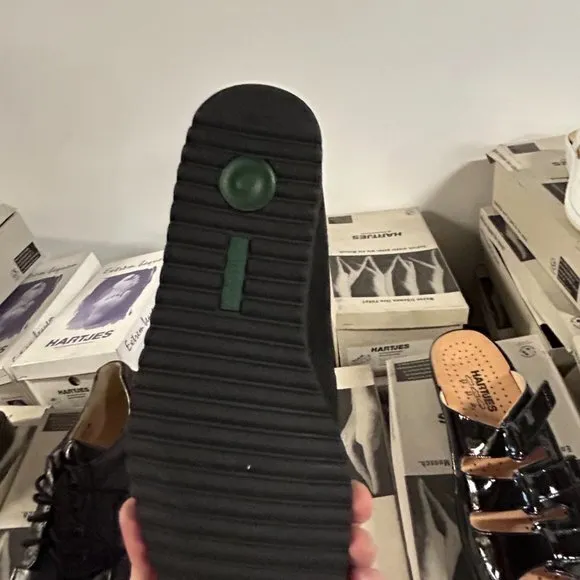 Vintage Hartjes‎ Mens Black Nubuck slip on shoes