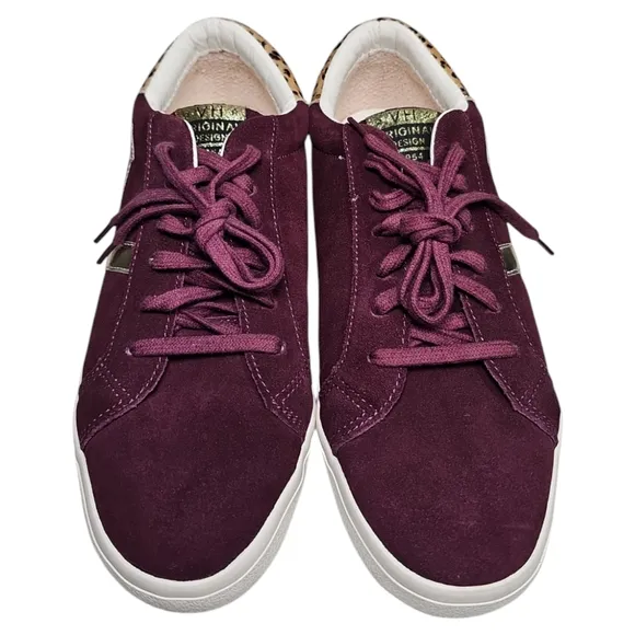 Vintage Havana &quot;Jordy&quot; burgundy leopard multi sneakers