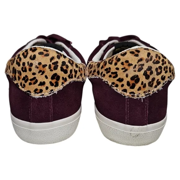 Vintage Havana &quot;Jordy&quot; burgundy leopard multi sneakers