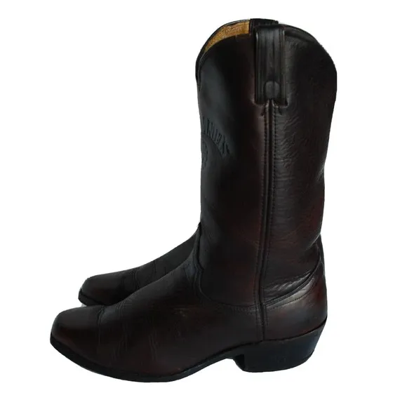 Vintage Jack Daniels Old No 7 Leather Cowboy Boots Made in USA Men's 8.5