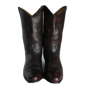 Vintage Jack Daniels Old No 7 Leather Cowboy Boots Made in USA Men's 8.5