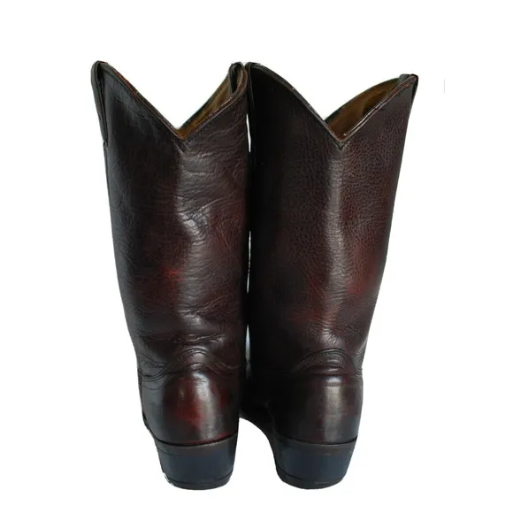 Vintage Jack Daniels Old No 7 Leather Cowboy Boots Made in USA Men's 8.5