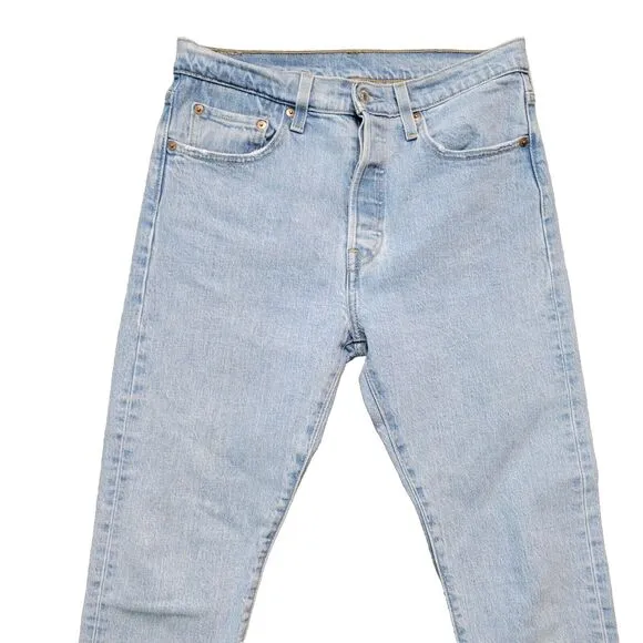 Vintage Levis 501 Button Fly 100% Cotton Jeans 28x28 Skiny Rare