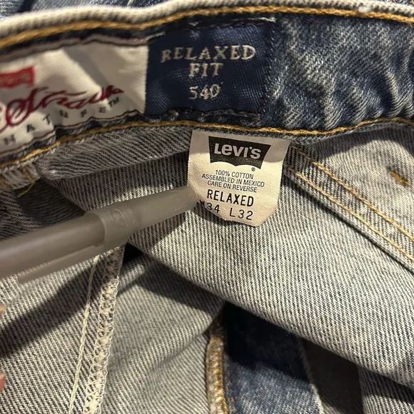 Vintage Levis 540 Jeans Mens 34X32 Blue Relaxed Fit Made In USA