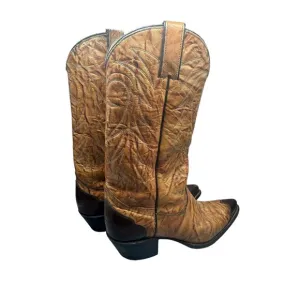 Vintage Texas Imperial Cowboy Boots Leather Golden M81 Western USA Men's 9.5 D
