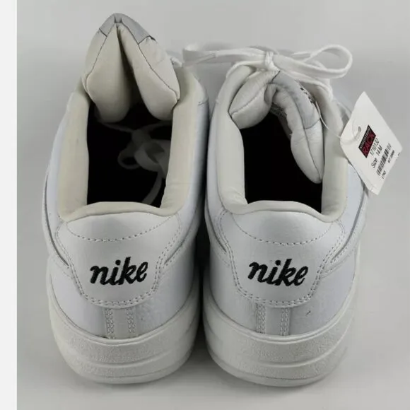 Vintage Unworn Nike Solid White Classic Sneakers Shoes Mens 14 Low Top