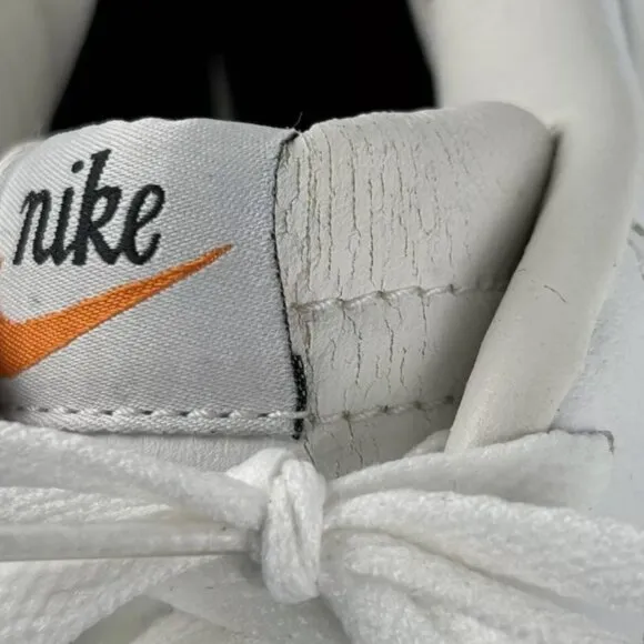 Vintage Unworn Nike Solid White Classic Sneakers Shoes Mens 14 Low Top