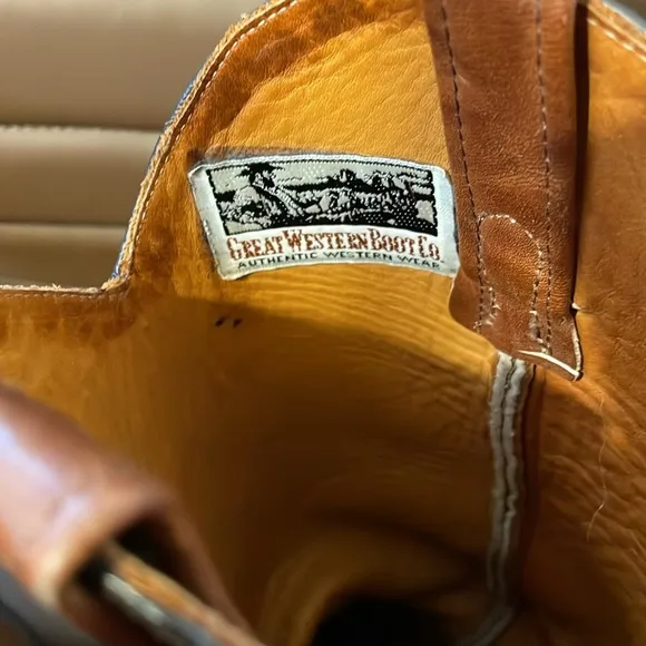 Vintage western leather boots
