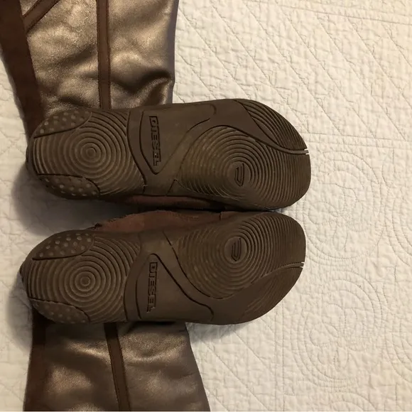 Vintage Y2K Diesel Run To leather boots. Size 9.