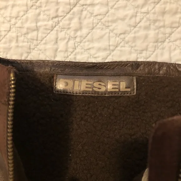 Vintage Y2K Diesel Run To leather boots. Size 9.