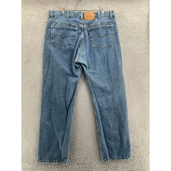 Vintage Y2K LEVI'S 501 Jeans Mens 40X30 (36x30 Actual) USA Button Fly Blue Denim
