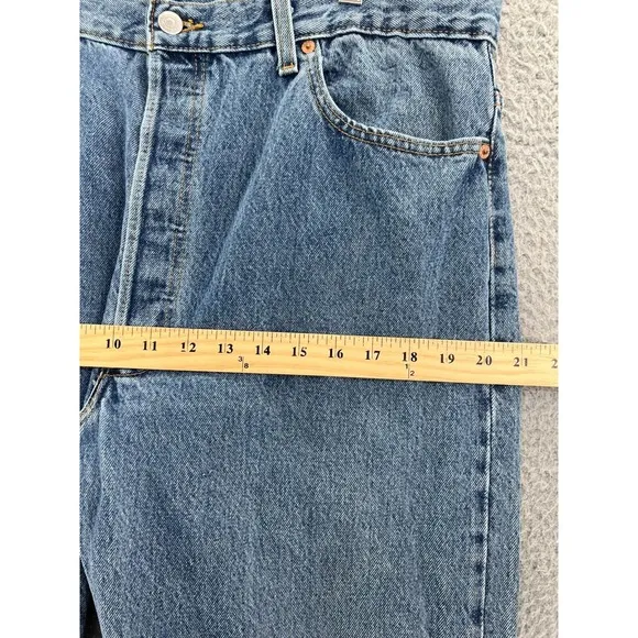 Vintage Y2K LEVI'S 501 Jeans Mens 40X30 (36x30 Actual) USA Button Fly Blue Denim