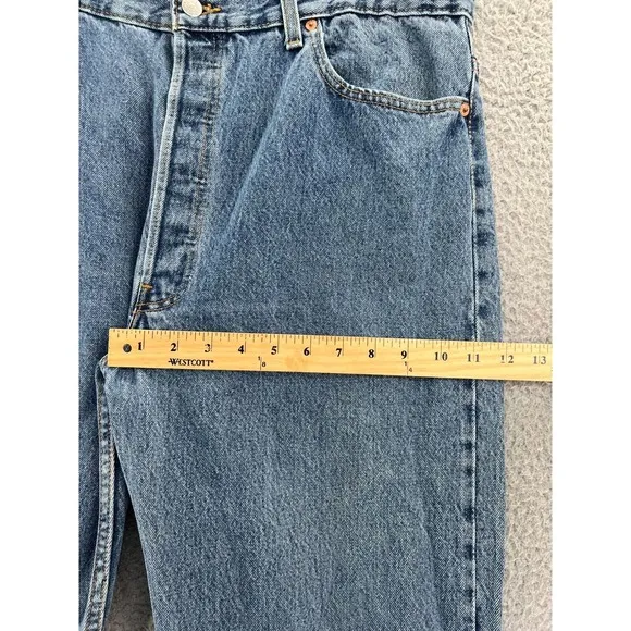 Vintage Y2K LEVI'S 501 Jeans Mens 40X30 (36x30 Actual) USA Button Fly Blue Denim