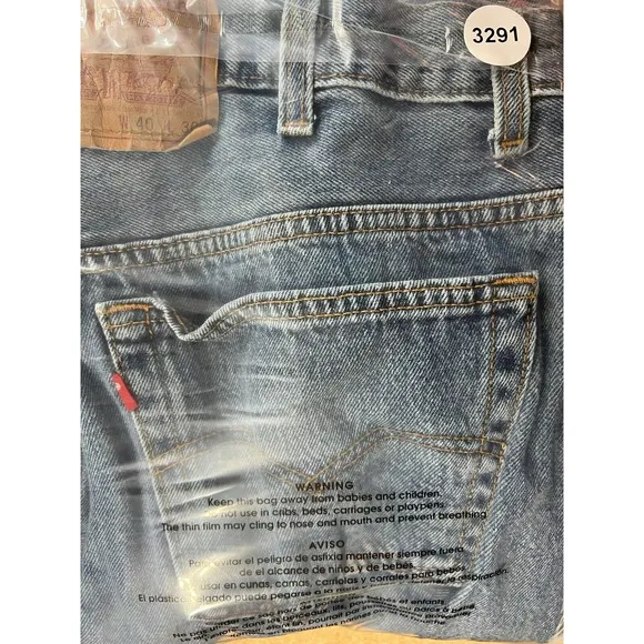 Vintage Y2K LEVI'S 501 Jeans Mens 40X30 (36x30 Actual) USA Button Fly Blue Denim