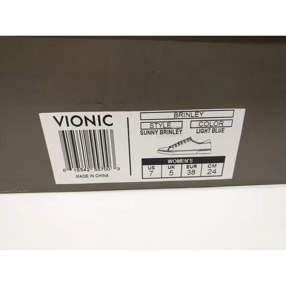 Vionic Brinley Women's Suede Sneakers  Light Blue  7