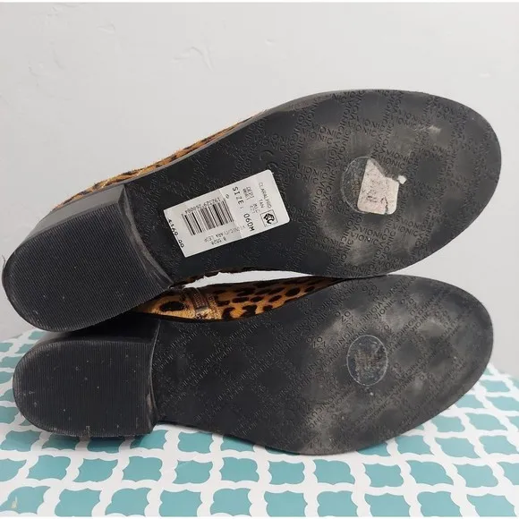 Vionic Clara Genuine Calf Hair Leopard Print Booties size 6