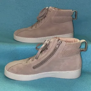 VIONIC Jenning suede leather high top sneakers side zip up gray NEW size 8
