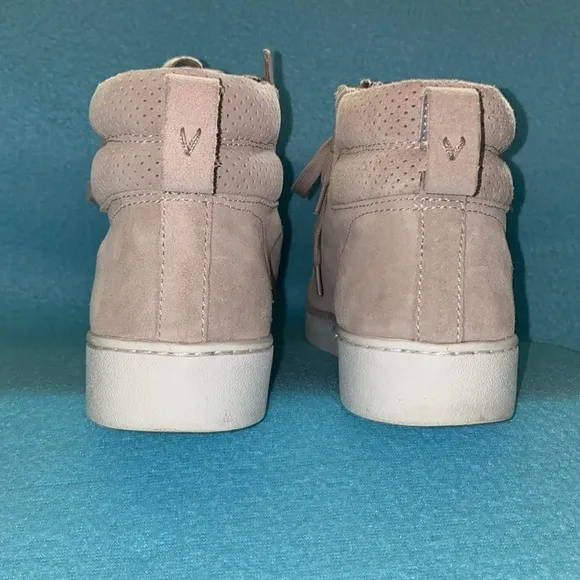 VIONIC Jenning suede leather high top sneakers side zip up gray NEW size 8