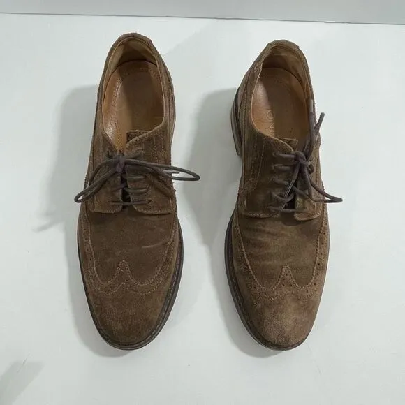 Vionic Men's Leather Suede Bruno Oxford Shoes Brown Size 9.5