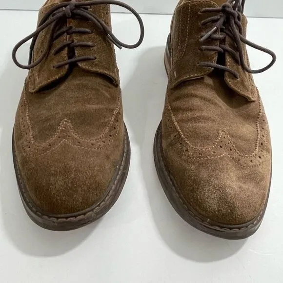 Vionic Men's Leather Suede Bruno Oxford Shoes Brown Size 9.5