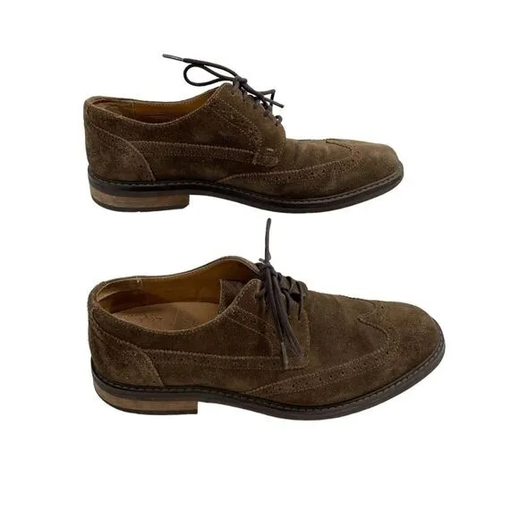 Vionic Men's Leather Suede Bruno Oxford Shoes Brown Size 9.5