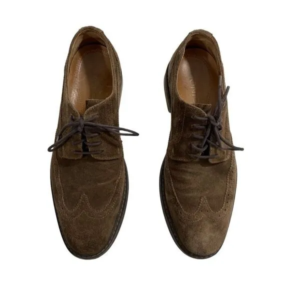 Vionic Men's Leather Suede Bruno Oxford Shoes Brown Size 9.5