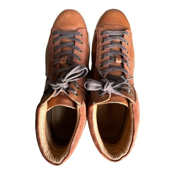 Vionic Mens Malcom Leather Sport High-Top Sneakers