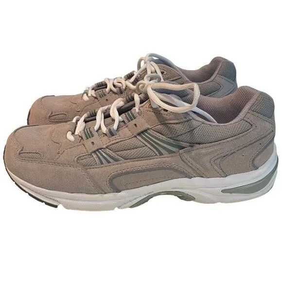 VIONIC Men’s Walker, Suede, Leather Sneakers, 10.5,  Color Grey