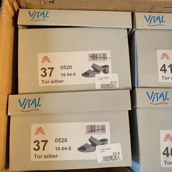 Vital Shoes tor silber mules in silver