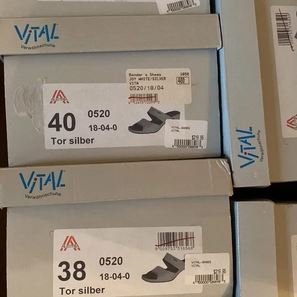 Vital Shoes tor silber mules in silver