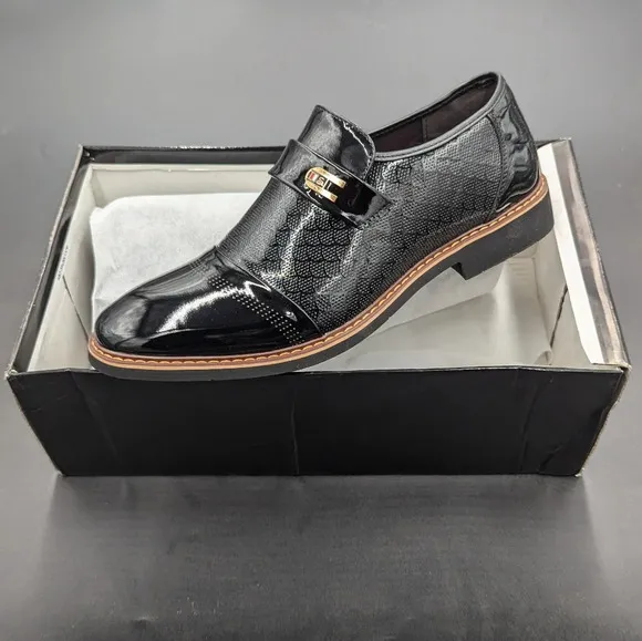 Vittorio Firenze Black Leather Shoes 9.5
