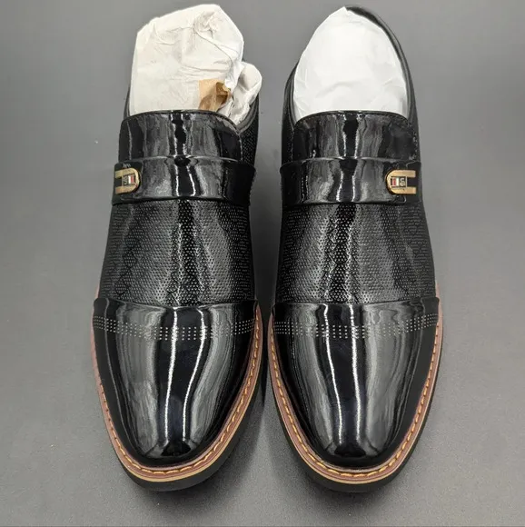 Vittorio Firenze Black Leather Shoes 9.5