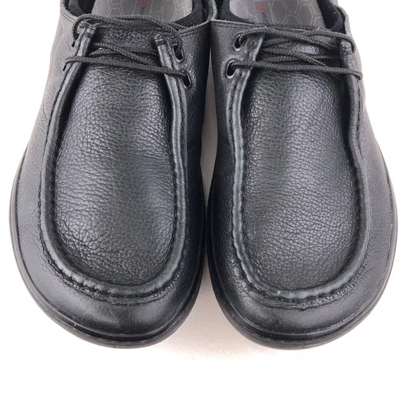 VivoBarefoot Oak Black Leather Moc Toe Shoes EUR 46