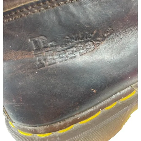 Vtg 90s Dr. Marten's Women's AirWair Brown Leather 3 Eye Boots UK 3/US 5 (8057)