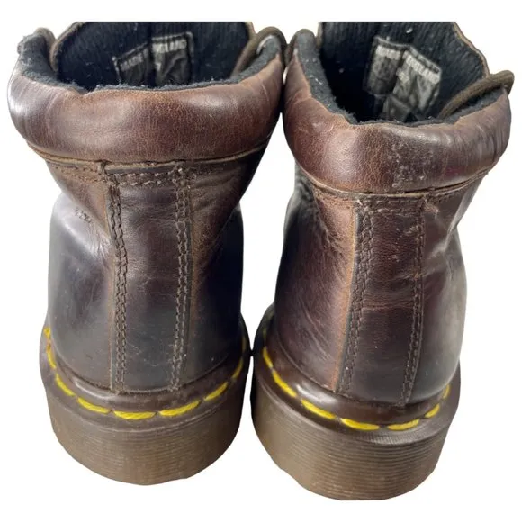 Vtg 90s Dr. Marten's Women's AirWair Brown Leather 3 Eye Boots UK 3/US 5 (8057)