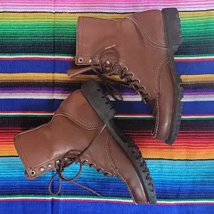 Vtg Red Wings Boots